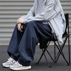 工装裤男秋季新款复古宽松直筒裤子潮流百搭阔腿休闲长裤阔腿长裤，男装工装外套，星座302B