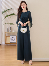 高级感醋酸2026夏季新款女神范精致漂亮显瘦胖mm遮肚子，女装套装/套裙，恋慕依尚