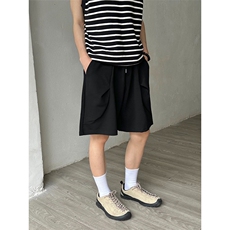 重磅短裤男女夏季潮牌廓形运动弯刀裤子宽松休闲五分裤YD16，男装牛仔裤，星座208-5