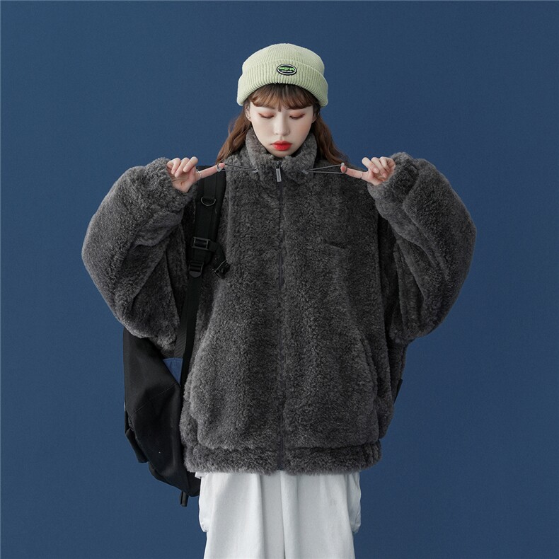 1中性风冬季宽松百搭棉服男羊羔毛情侣棉衣男外套男7956P105控149，女装棉衣/棉服，星座226-2