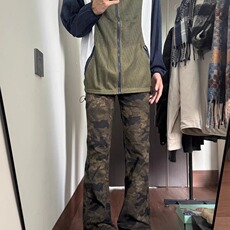 美式高街复古做旧简约迷彩牛仔裤男直筒微喇修身显瘦长裤H427P38，男装牛仔裤，星座1112-1