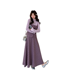 新款紫色波点三件套2C007-2605-P215-K348，女装套装/套裙，2C007