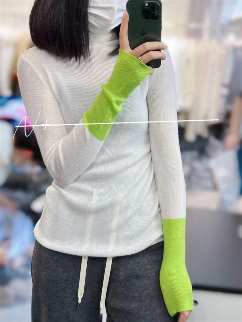 10色羊毛衫打底拼色袖子，其它，M++