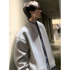秋季假两件短款夹克上衣灰色开衫卫衣男款休闲外套WJ58，男装夹克，星座1116A（原606A-3）