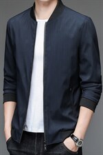 棒球领夹克男秋季潮流商务中年男装春秋新款男士休闲宽松爸爸外套，男装夹克，电商B212（原钱塘6029）