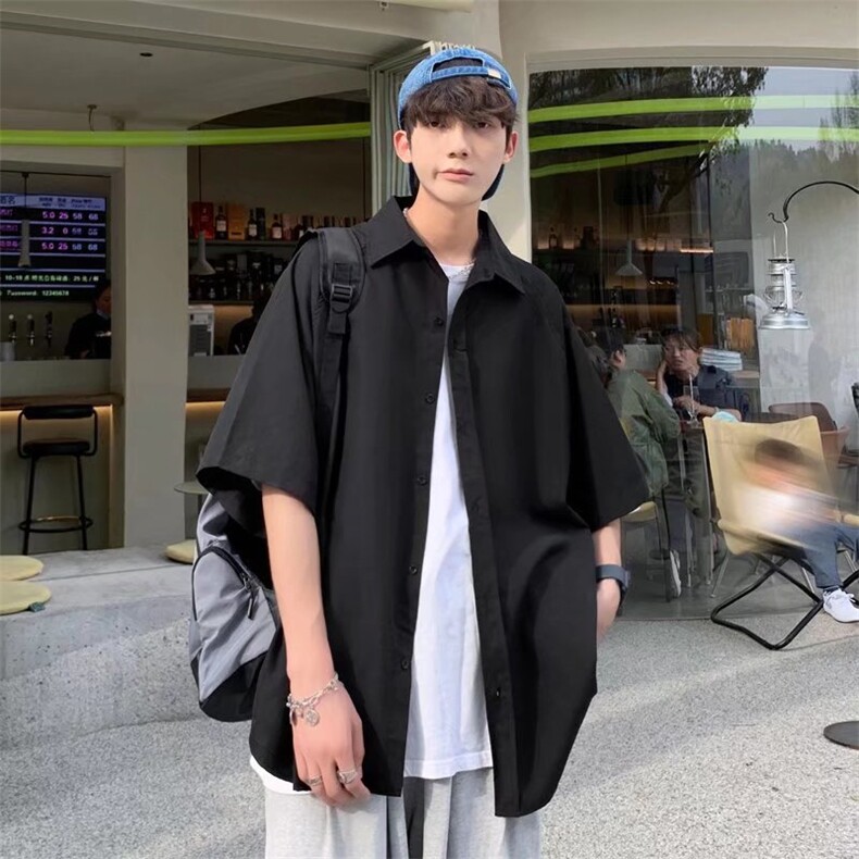 2024夏季男士短袖休闲宽松衬衣潮 C51 P29图片