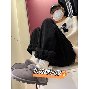 A165-K8535-P6078雪尼尔灯芯绒卫裤北极绒加厚休闲裤束脚图片