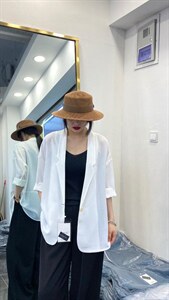 休闲落肩外披防晒外套，袖口可翻边，其它，佐妍千黛