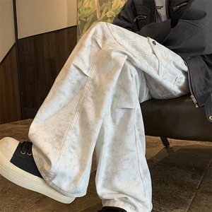 直筒裤工装脏脏裤休闲裤男女  美式高街潮牌长裤子K7024-P60图片