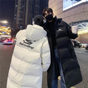 主推 过膝棉衣 织带三条杠长款加厚情侣羽棉服 外套男 G1076 P168图片