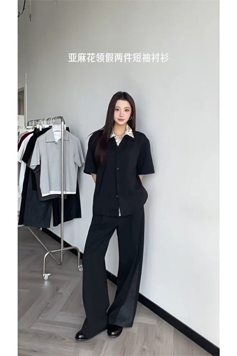 网络图慎用图片只做展示大货已到翻领假两件衬衫DCS78045P65控98,男装衬衫,星座226-2