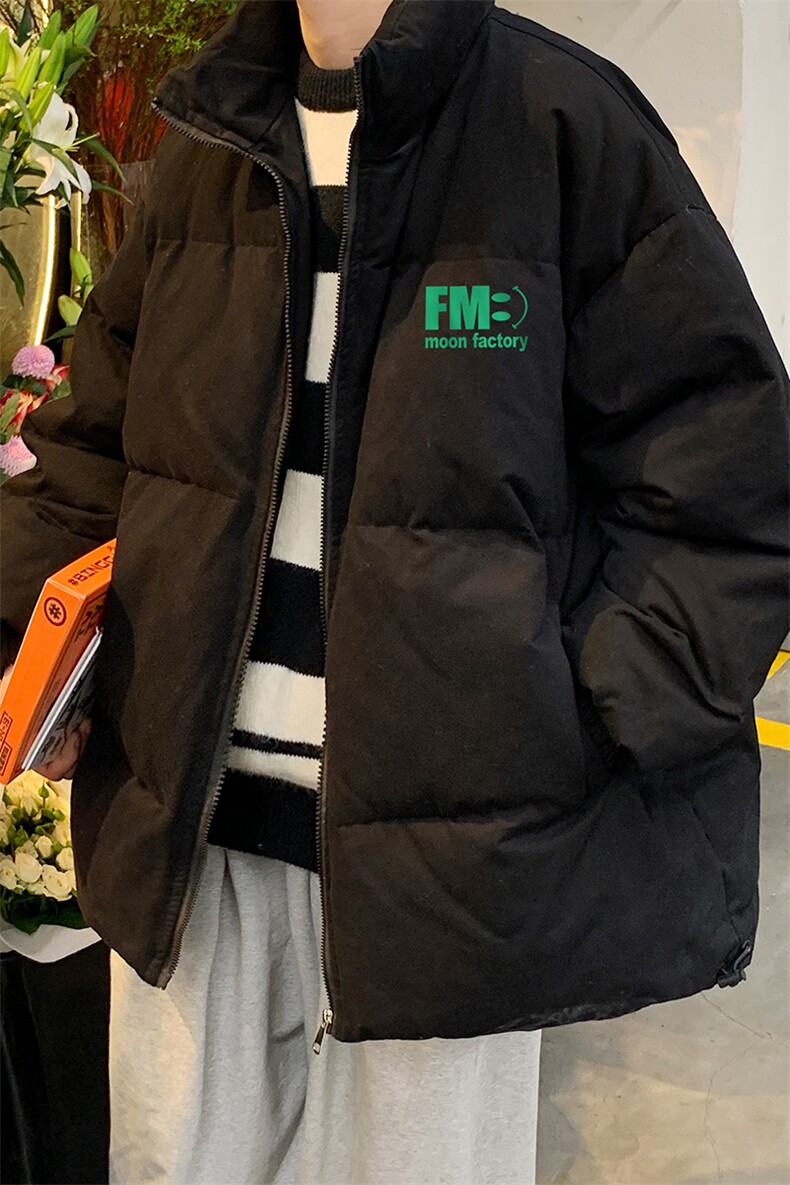 港风秋冬新款保暖立领宽松棉服外套男MY62033P115控138,男装棉衣,电商A268A