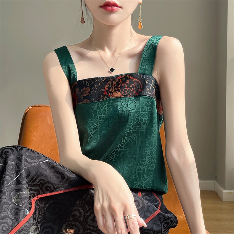 吊带背心女内搭洋气外穿小衫显瘦百搭打底上衣,女装背心吊带,绒宛羊绒