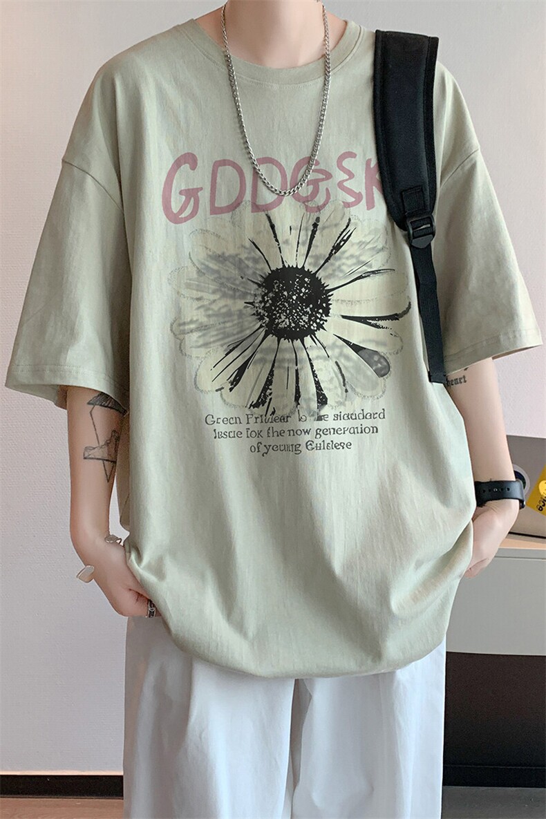 已注册/夏季内景复古休闲短袖T恤男潮重磅宽松打底衫DT00506/P25,男装T恤,电商B316