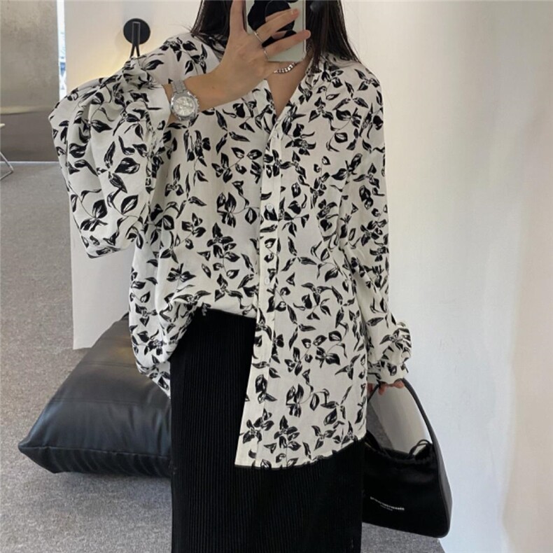 韩版花衬衣，其它，mo cha dan