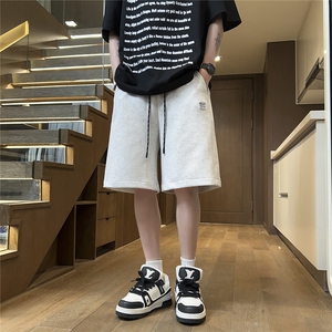 夏季休闲裤男宽松华棉卫裤五分裤D329-QM708-P35-控58图片