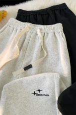 供抖音高品质主推休闲裤男裤子刺绣阔腿裤416B-1-KL688-P50限68，男装休闲裤，星座416B-1
