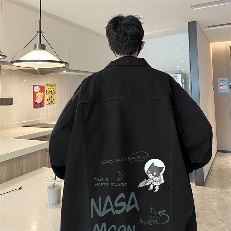 牛仔夹克男大码牛仔外套男茄克NJ77187-P60加绒款-P75,男装夹克,电商A040