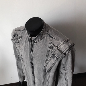现货美式牛仔外套男女春秋季重工拼接cleanfit宽松夹克JK8636-P78图片