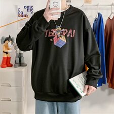 703-W7227秋季情侣魔方卡通印花圆领套头卫衣，男装卫衣，星座703