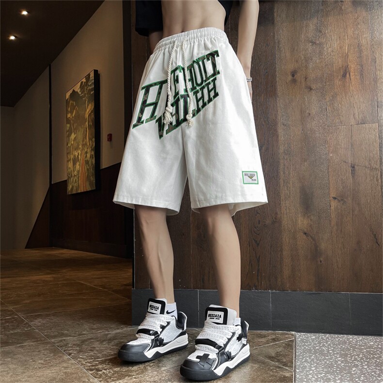 高街帅气休闲短裤男韩版潮流2024夏季新款ins宽松五分裤K4129-P36,男装休闲裤,星座412-3