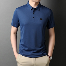 夏季新款男士翻领短袖t恤中年有领男装上衣服休闲POLO衫，男装T恤，电商B212（原钱塘6029）
