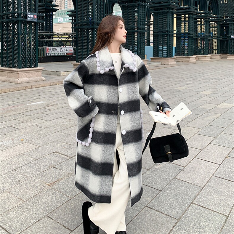 新款大货已出，毛呢大衣2B113-8735-P195-K298,女装毛呢外套,2B113