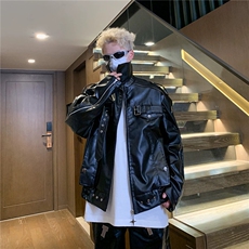 抖音品质新款小众皮衣男女同外套1408-WT58-P105，男装皮衣，四季星座1408（原星座1613）