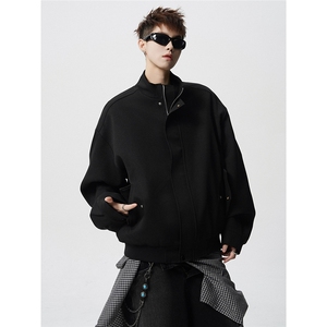 XZ518-1-MG310 秋季美式纯色立领夹克男女简约高级感，男装夹克，星座518-1（原A432-1）