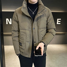 2025新款羽绒服男冬季外套短款保暖连帽外套A313-6310-P165，男装羽绒服，电商A313