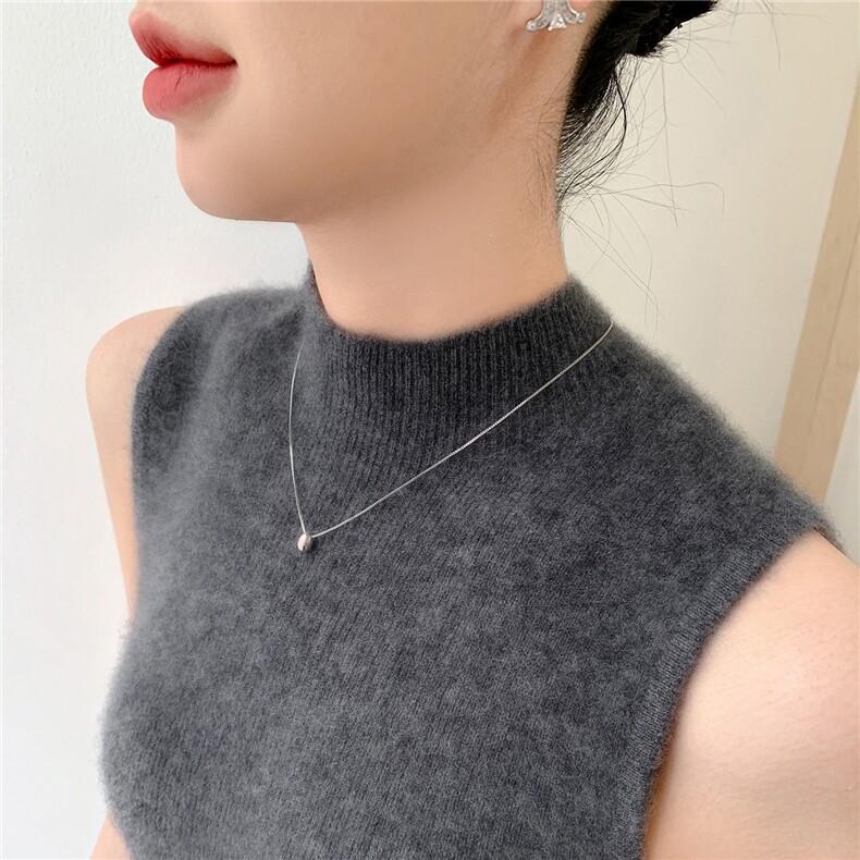 2025年新款女无袖半高成衣抽条,女装羊绒衫,百越羊绒
