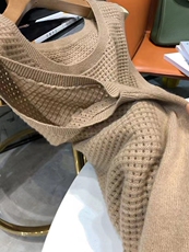 洋气百搭外穿羊绒针织镂空马甲女装春秋薄款宽松大码羊毛坎肩背心，女装马甲，千御纺羊绒