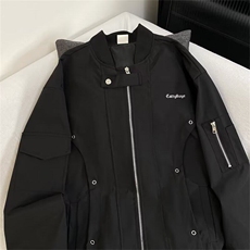 春秋棒球服vibe情侣飞行员外套男款潮牌宽松设计感夹克W6456-P57，男装夹克，星座412-3