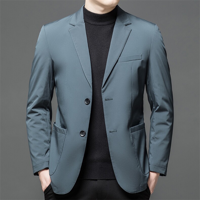 2023冬季中青年白鸭绒时尚加厚休闲男装西服羽绒外套 FF2258-P198图片