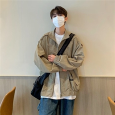 夏季薄款男防晒服透气宽松港风工装外套韩版潮休闲上衣W4852-P40，男装防晒衣，星座412-3