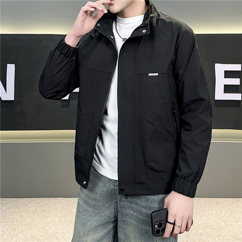 春秋夹克上衣黑色外套轻熟风简约 JK8508-P85图片