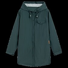 2022秋季新款时尚女装风衣外套修身显瘦长款连帽设计百搭气质外套，女装风衣，秋牧寒烟