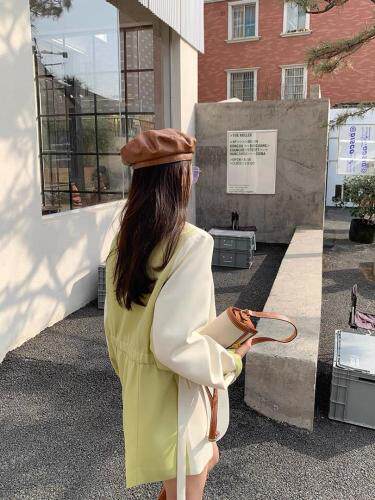 【春季新款】自制米拼绿西装，女装西装，F/TU