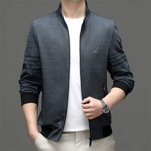 M55353-2钱塘2020-3春秋新款中年男士立领夹克简约休闲外套P113图片