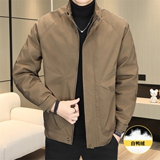 羽绒服男新标50白鸭绒夹克外套休闲时尚立领男士上衣Y3076-P140，男装夹克，星座310B-3