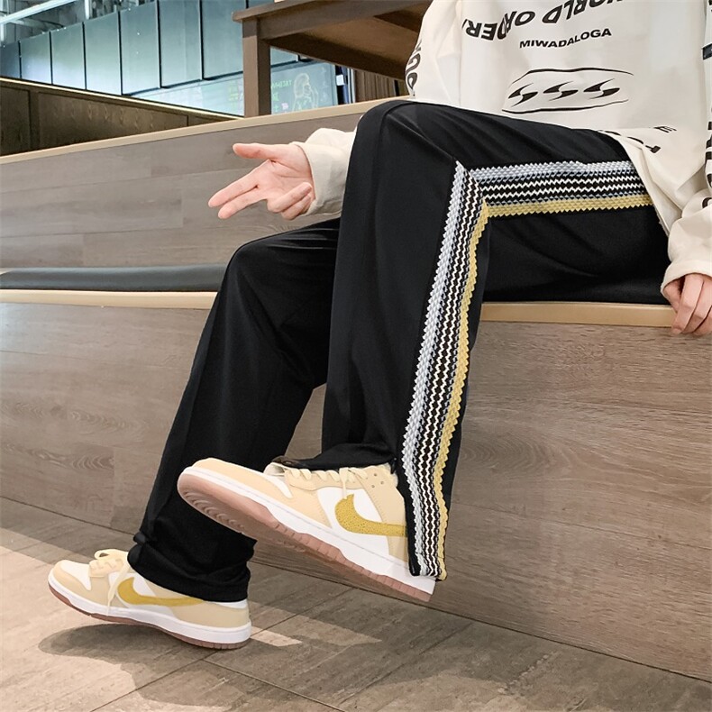 男春季新款拉链开叉休闲裤D93P35,男装休闲裤,星座1116-2