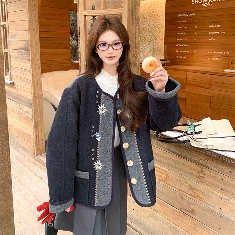 数据款现货大货已到店90绒刺绣羊毛呢内胆羽绒6969-P315-K468,女装羽绒服,2D034