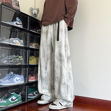 秋季腰带设计扎染宽松百搭休闲裤男K24065特P35K24065J加绒特P40，男装休闲裤，电商A001-1