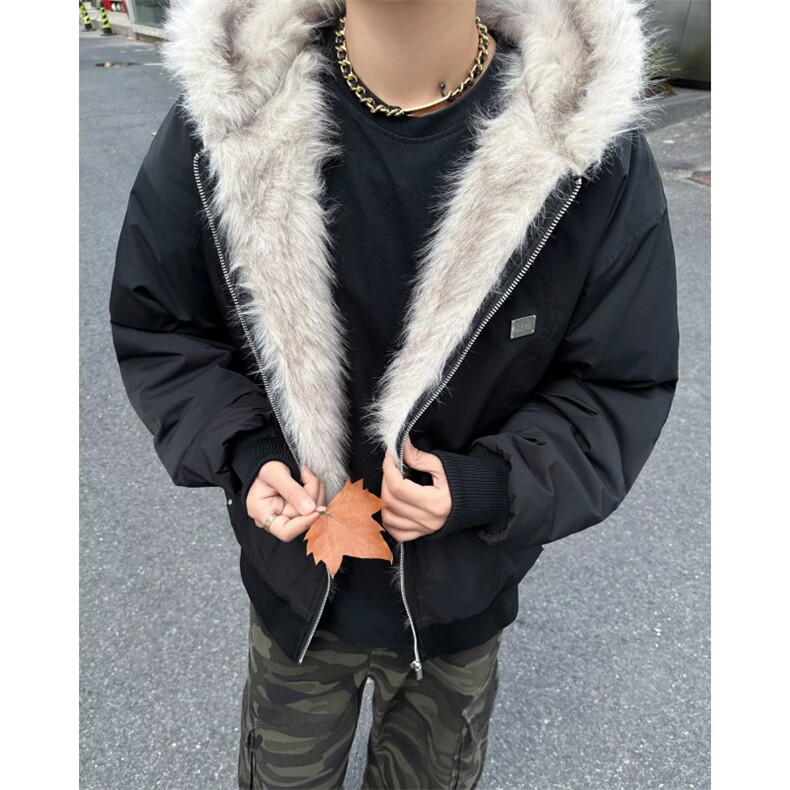 冬季美式复古座山雕棉服外套男女款连帽工装加厚夹克M9089/P130,男装棉衣,星座506