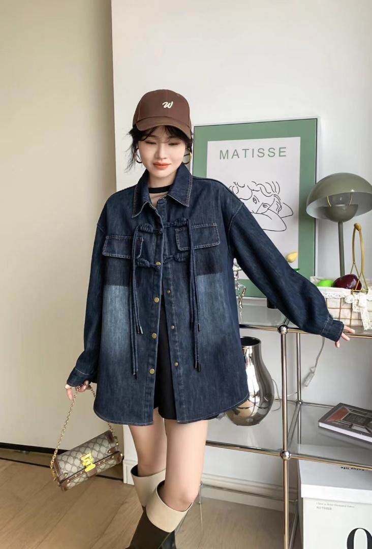 爱美欧现货加绒牛仔排扣衬衣，其它，爱美欧