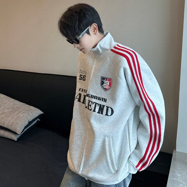 美式卫衣外套男初秋2024秋冬新款宽松春秋翻领开衫WY73/P50,女装短外套,星座506