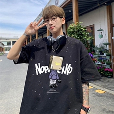 量大优供抖音视频支持得物配合二开美式满天星亮片短袖T恤MTX561，男装T恤，电商A486