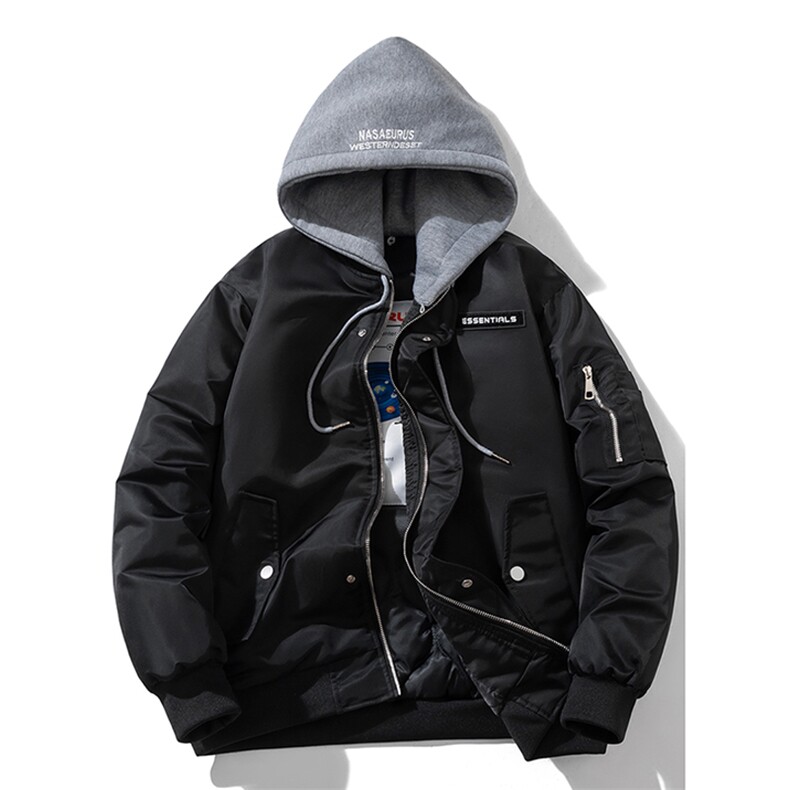 现货2色欧美街头酷炫棒球服飞行服夹克棉服外套,男装棉衣,电商A105