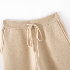 2025年秋季新款四平针织羊绒运动裤时尚休闲通勤百搭，女装休闲裤，博友羊绒