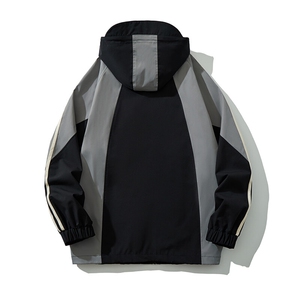 日系复古潮牌拼色夹克情侣百搭宽松运动服外套HY397P95控138图片